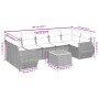 Juego de sofás de jardín con cojines beige 8 pzas ratán PE by , Garden sets - Ref: Foro24-3224918, Price: 527,16 €, Discount: %