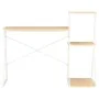 Schreibtisch mit Regal in Weiß und Eiche, 116 x 50 x 93 cm von vidaXL, Schreibtische - Ref: Foro24-20291, Preis: 48,23 €, Rab...