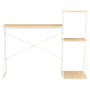 Schreibtisch mit Regal in Weiß und Eiche, 116 x 50 x 93 cm von vidaXL, Schreibtische - Ref: Foro24-20291, Preis: 48,61 €, Rab...