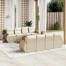 Set de sofás de jardín 9 pzas con cojines ratán sintético beige by , Garden sets - Ref: Foro24-3224924, Price: 710,25 €, Disc...