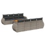 Gartenmöbel-Set 9-teilig mit grauen Polstern aus synthetischem Rattan von , Gartensets - Ref: Foro24-3224926, Preis: 586,02 €...