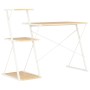 Desk with white and oak shelf 116x50x93 cm by vidaXL, Desks - Ref: Foro24-20291, Price: 48,61 €, Discount: %