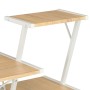 Schreibtisch mit Regal in Weiß und Eiche, 116 x 50 x 93 cm von vidaXL, Schreibtische - Ref: Foro24-20291, Preis: 48,61 €, Rab...