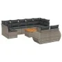 Gartensofa-Set, 10-teilig, mit grauen Polstern aus synthetischem Rattan von , Gartensets - Ref: Foro24-3225157, Preis: 607,99...