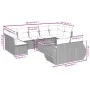 Gartensofa-Set, 10-teilig, mit grauen Polstern aus synthetischem Rattan von , Gartensets - Ref: Foro24-3225157, Preis: 607,99...
