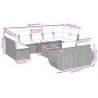 Set de sofás de jardín 10 pzas con cojines ratán sintético gris by , Garden sets - Ref: Foro24-3225157, Price: 600,85 €, Disc...