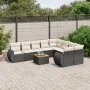 Set de sofás de jardín 10 pzas cojines ratán sintético negro by , Garden sets - Ref: Foro24-3225160, Price: 597,52 €, Discoun...