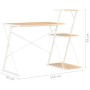Schreibtisch mit Regal in Weiß und Eiche, 116 x 50 x 93 cm von vidaXL, Schreibtische - Ref: Foro24-20291, Preis: 48,61 €, Rab...