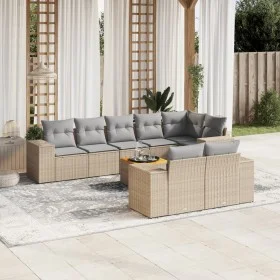 Set de sofás de jardín 9 pzas con cojines ratán sintético beige de , Conjuntos de jardín - Ref: Foro24-3225534, Precio: 619,6...