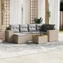 Set sofás de jardín 7 piezas y cojines ratán sintético beige by , Garden sets - Ref: Foro24-3225548, Price: 437,44 €, Discoun...