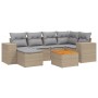 Gartensofagarnitur 7-teilig mit Kissen aus synthetischem Rattan in Beige. von , Gartensets - Ref: Foro24-3225548, Preis: 425,...