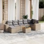 Juego de sofás de jardín con cojines beige 8 pzas ratán PE by , Garden sets - Ref: Foro24-3225555, Price: 481,83 €, Discount: %