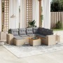 Juego de sofás de jardín con cojines beige 8 pzas ratán PE by , Garden sets - Ref: Foro24-3225562, Price: 481,83 €, Discount: %