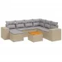 Juego de sofás de jardín con cojines beige 8 pzas ratán PE de , Conjuntos de jardín - Ref: Foro24-3225562, Precio: 500,75 €, ...