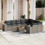 Set de sofás de jardín 10 pzas con cojines ratán sintético gris by , Garden sets - Ref: Foro24-3225605, Price: 598,57 €, Disc...