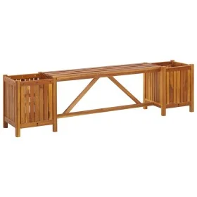 Solid acacia garden bench with 2 planters 150x30x40 cm by vidaXL, garden benches - Ref: Foro24-46344, Price: 87,12 €, Discoun...