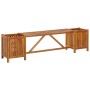 Solid acacia garden bench with 2 planters 150x30x40 cm by vidaXL, garden benches - Ref: Foro24-46344, Price: 88,54 €, Discoun...