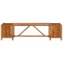 Solid acacia garden bench with 2 planters 150x30x40 cm by vidaXL, garden benches - Ref: Foro24-46344, Price: 88,54 €, Discoun...