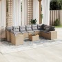 Gartensofa-Set 11-teilig mit beigen Polstern aus synthetischem Rattan von , Gartensets - Ref: Foro24-3225618, Preis: 687,76 €...