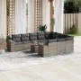 Set de sofás de jardín 11 pzas y cojines ratán sintético gris de , Conjuntos de jardín - Ref: Foro24-3225626, Precio: 653,02 ...