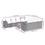 Gartensofagarnitur 11-teilig mit grauen Kissen aus synthetischem Rattan. von , Gartensets - Ref: Foro24-3225626, Preis: 653,0...