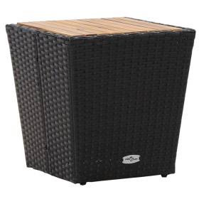 Mesa de centro ratán PE y madera maciza acacia 41,5x41,5x43 cm by vidaXL, Garden tables - Ref: Foro24-46197, Price: 54,07 €, ...