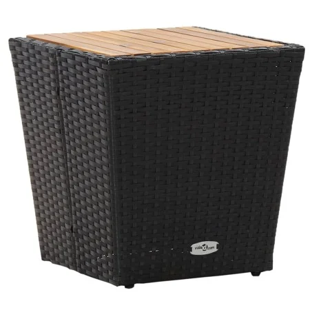 Mesa de centro ratán PE y madera maciza acacia 41,5x41,5x43 cm by vidaXL, Garden tables - Ref: Foro24-46197, Price: 53,30 €, ...