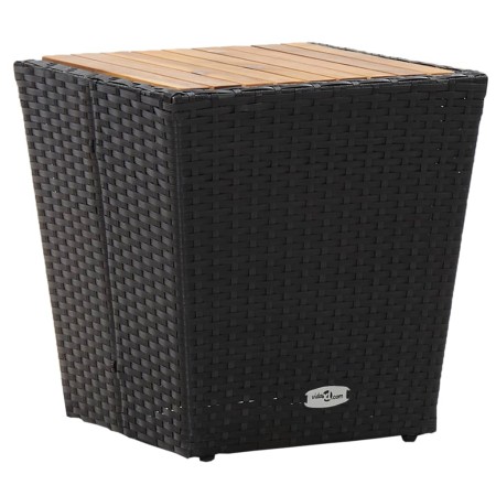 Mesa de centro ratán PE y madera maciza acacia 41,5x41,5x43 cm by vidaXL, Garden tables - Ref: Foro24-46197, Price: 54,07 €, ...