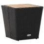 Mesa de centro ratán PE y madera maciza acacia 41,5x41,5x43 cm by vidaXL, Garden tables - Ref: Foro24-46197, Price: 53,30 €, ...