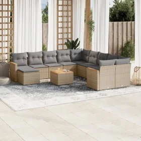 Juego de sofás jardín con cojines beige mezcla 12 pzas ratán PE by , Garden sets - Ref: Foro24-3226577, Price: 701,05 €, Disc...