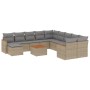 Gartensofa-Set mit 12-teiligen beigen Kissen aus PE-Rattan-Mischung. von , Gartensets - Ref: Foro24-3226577, Preis: 700,54 €,...