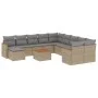 Juego de sofás jardín con cojines beige mezcla 12 pzas ratán PE by , Garden sets - Ref: Foro24-3226577, Price: 712,97 €, Disc...