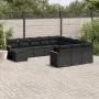 Set de sofás de jardín 12 piezas cojines ratán sintético negro by , Garden sets - Ref: Foro24-3226580, Price: 742,13 €, Disco...