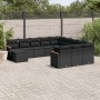 Set de sofás de jardín 12 piezas cojines ratán sintético negro de , Conjuntos de jardín - Ref: Foro24-3226580, Precio: 725,71...
