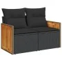 Juego de sofás jardín 4 pzas con cojines ratán sintético negro by , Garden sets - Ref: Foro24-3227609, Price: 287,80 €, Disco...
