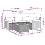 Set de muebles de jardín 5 pzas y cojines ratán sintético negro by , Garden sets - Ref: Foro24-3227616, Price: 318,96 €, Disc...
