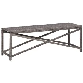 Gray synthetic rattan garden bench 120 cm by vidaXL, garden benches - Ref: Foro24-46211, Price: 70,03 €, Discount: %