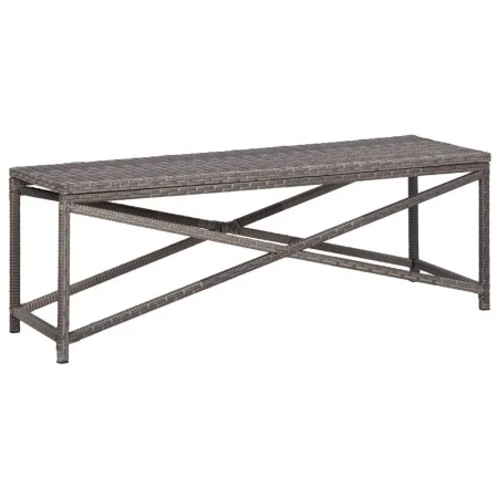 Gray synthetic rattan garden bench 120 cm by vidaXL, garden benches - Ref: Foro24-46211, Price: 70,02 €, Discount: %
