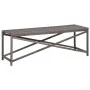 Gray synthetic rattan garden bench 120 cm by vidaXL, garden benches - Ref: Foro24-46211, Price: 70,02 €, Discount: %
