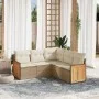 Juego de sofás jardín con cojines 5 pzas ratán sintético beige by , Garden sets - Ref: Foro24-3227640, Price: 374,40 €, Disco...
