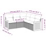 Juego de sofás jardín con cojines 5 pzas ratán sintético beige by , Garden sets - Ref: Foro24-3227640, Price: 332,16 €, Disco...