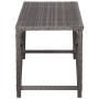 Banco de jardín ratán sintético gris 120 cm