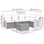 Gartenmöbel-Set, 6-teilig, mit grauen Polstern aus synthetischem Rattan. von , Gartensets - Ref: Foro24-3227635, Preis: 368,3...