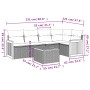 Gartenmöbel-Set, 6-teilig, mit grauen Polstern aus synthetischem Rattan. von , Gartensets - Ref: Foro24-3227635, Preis: 356,7...
