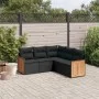 Set de muebles de jardín 5 pzas y cojines ratán sintético negro de , Conjuntos de jardín - Ref: Foro24-3227637, Precio: 343,0...