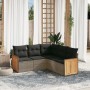 Juego de sofás jardín con cojines 5 pzas ratán sintético gris by , Garden sets - Ref: Foro24-3227642, Price: 322,38 €, Discou...