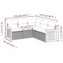 Juego de sofás jardín con cojines 5 pzas ratán sintético gris by , Garden sets - Ref: Foro24-3227642, Price: 328,44 €, Discou...