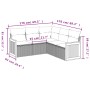 Juego de sofás jardín con cojines 5 pzas ratán sintético gris by , Garden sets - Ref: Foro24-3227642, Price: 322,38 €, Discou...