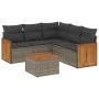 Gartenmöbel-Set, 6-teilig, mit grauen Polstern aus synthetischem Rattan. von , Gartensets - Ref: Foro24-3227649, Preis: 368,3...