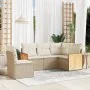 Juego de sofás jardín con cojines 5 pzas ratán sintético beige by , Garden sets - Ref: Foro24-3227654, Price: 374,40 €, Disco...